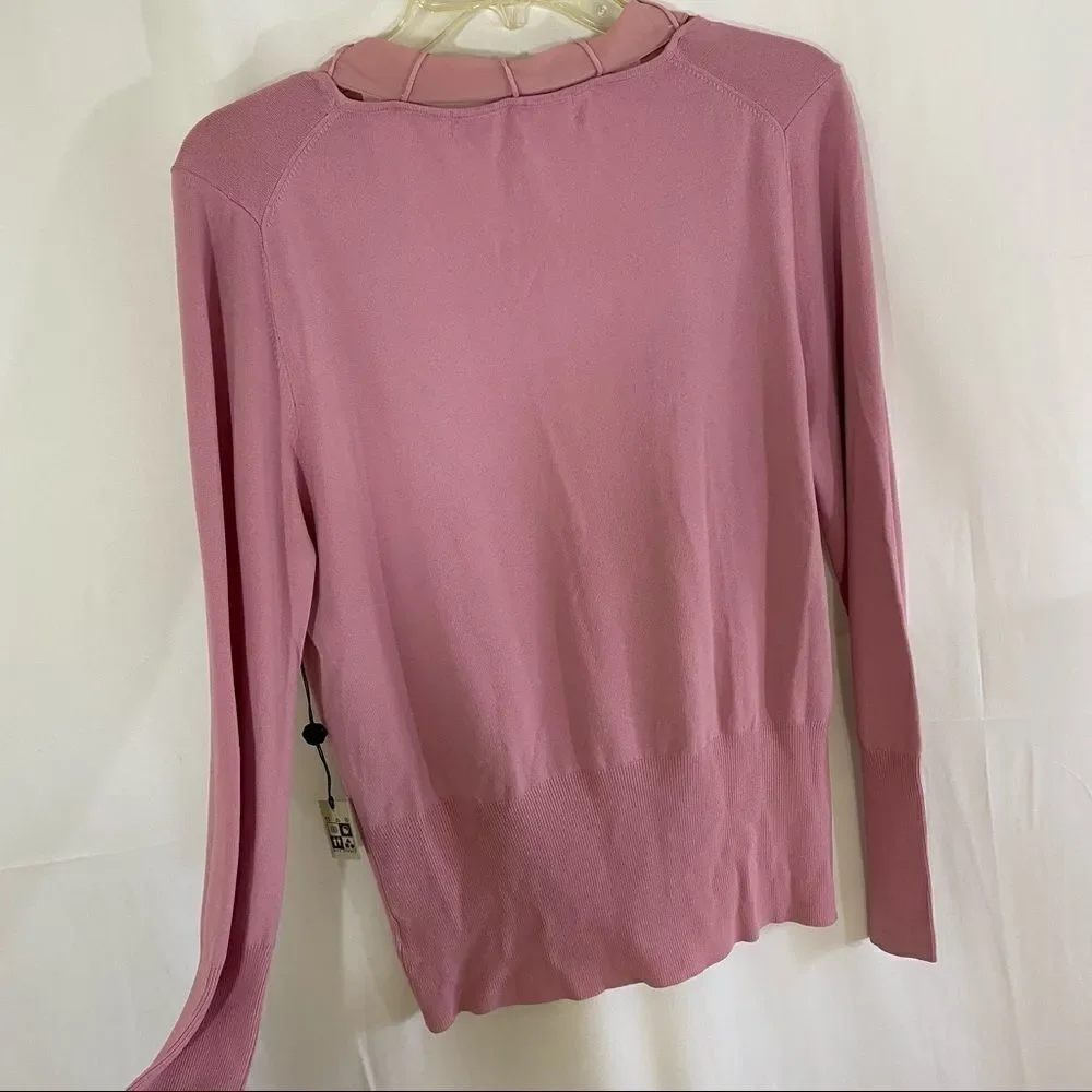 Max Studio Pink Button Front Cardigan - Picture 4 of 4